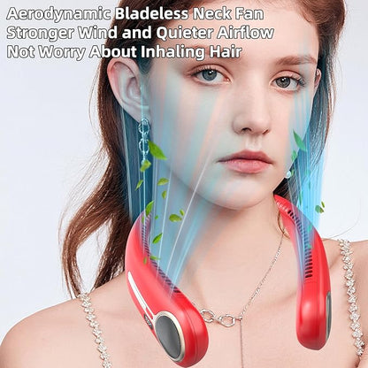 Portable Neck Fan, Hands Free Personal Wearable Bladeless Fan, 6000mAh USB - Image 5