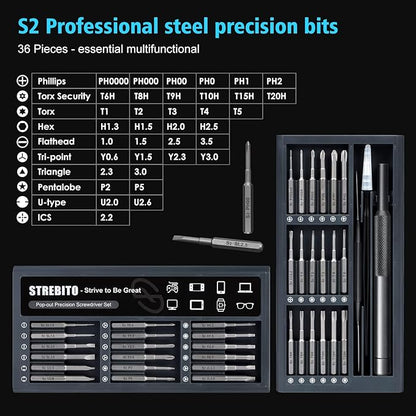 STREBITO Small Screwdriver Set - 39 in 1 Precision Screwdriver Kit - Image 2