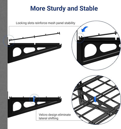 FLEXIMOUNTS 2-Pack 1x4ft 12-inch-by-48-inch Wall Shelf Garage Storage Rack Wall - Image 4