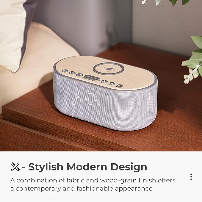 uscce Alarm Clock Bluetooth FM Radio: 10W Stereo Sound Speaker - Image 7
