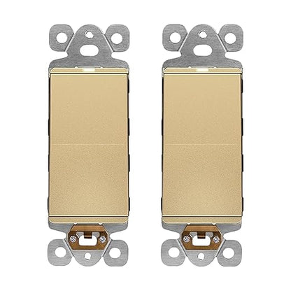 LIDER Minimalist Design Matte Finish Lighted Decorator Switch, Frameless Paddle by LIDER