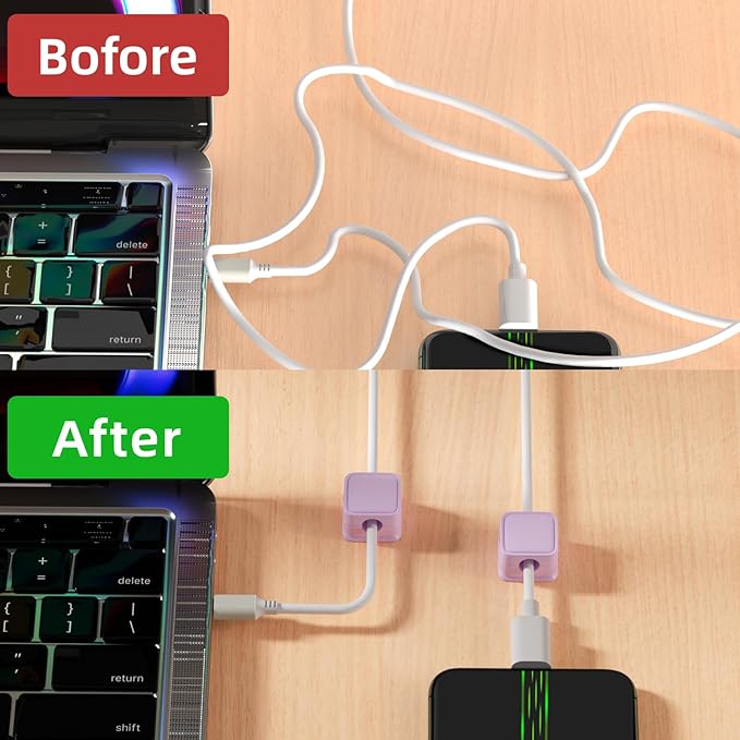 8 Pack Magnetic Cord Organizer, Easy Secure Adhesive Cable Management, Wire - Image 8