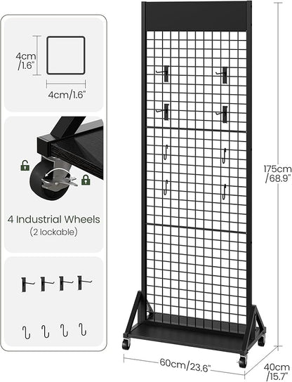 CHOEZON Grid Wall Panel, 2’ x 5.7’ Ft Floor Standing Gridwall Display Rack - Image 6
