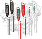 BOMATA 6 Pack Waterproof IPX7 Meat Thermometer Instant Read Food Thermometer by BOMATA