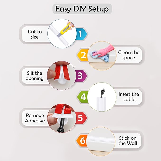 Rubber Bond TV Cord Hider Cable Protector - Image 7