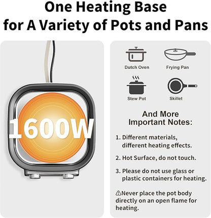 Electric Skillet 6-Quart Hot Pot Nonstick - Image 8