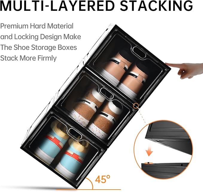 12 Pack Large Shoe Storage Box, Shoe Containers - Image 3