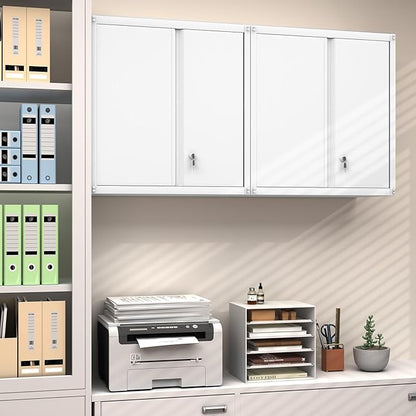 GREATMEET Metal Wall Cabinet, Wall Mounted Storage Cabinet - Image 8