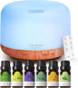 ASAKUKI Oil Diffuser with Essential Oils Set, 500ml Aromatherapy Humidifier by ASAKUKI
