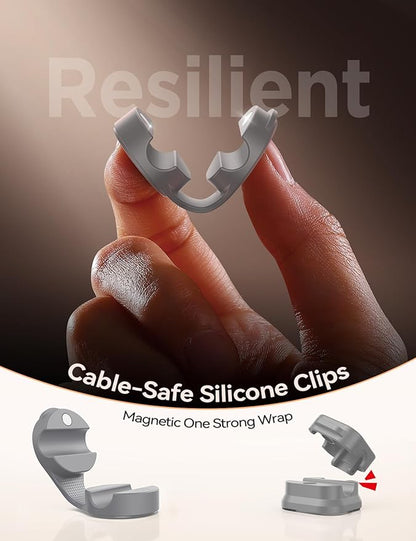 8-Pack Cord Organizer Magnetic Cable Clips, Desk Cable Management Wire Hider - Image 2