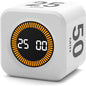 Rotating Productivity Timer 5, 50 Minutes Preset, Desk Cube w/Gravity Sensor by Exlliy