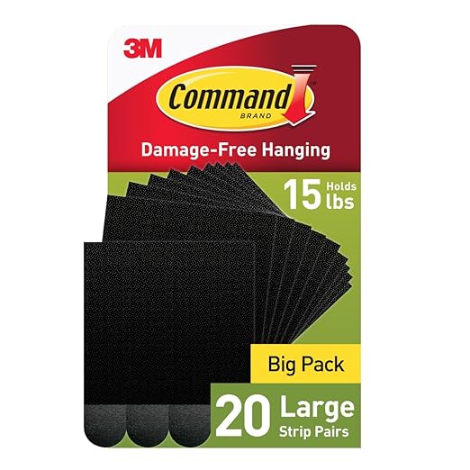 Command Large Picture Hanging Strips, Holds up to 16 lbs, 20 Pairs by Command