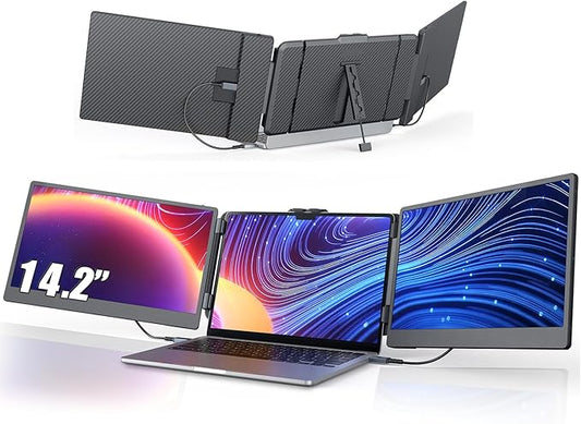 14'' Screen Extender Portable Laptop Plug-play, 1080P IPS Laptop Monitor by Leudaich