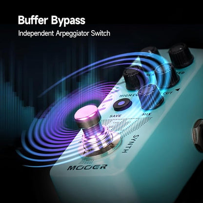 MOOER E7 Polyphonic Guitar Synth Pedal Electronic Synthesizer, 7 Guitar - Image 3