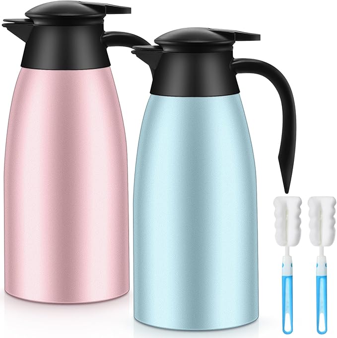 Norme 2 Pcs Thermal Coffee Carafe Insulated Stainless Steel Coffee Carafe by Norme