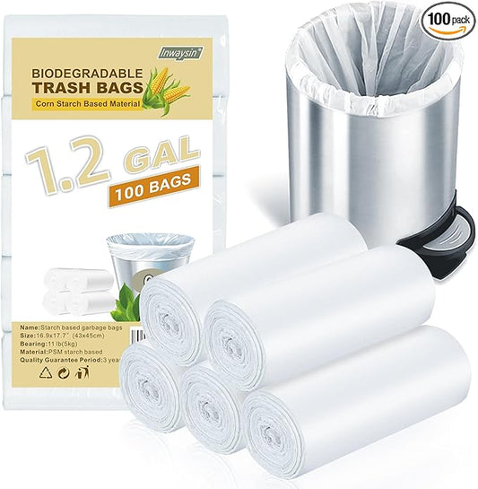1.2-Gallon Small Trash-Bags Biodegradable Garbage-Bag by Inwaysin