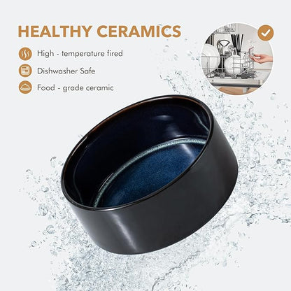 Ceramic 8.2inch Raised Double Dog Bowls Set - Image 5