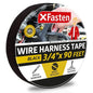 XFasten Wire Harness Tape, 3/4-Inch x 90 Feet, High Temp Wiring Loom Harness by XFasten