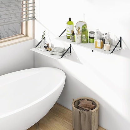 Heimlove White Deep Floating Shelves - Image 7