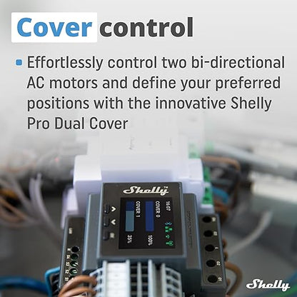 Shelly Pro Dual Cover/Shutter PM | LAN and Wi-Fi Connection, Professional DIN - Image 4