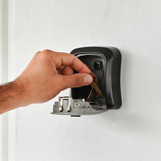 Iron Lock® Key Lock Box Wall Mount – Medium Waterproof Heavy-Duty Metal Safe - Image 4