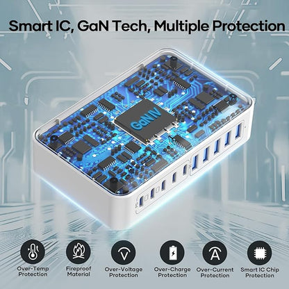 USB C Charger Hub 450W, 10 Ports Charging Station - Image 8