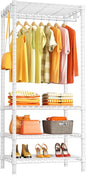 Ulif H4 Mini Portable Closet, 4 Tiers Freestanding Clothing Garment Rack by Ulif