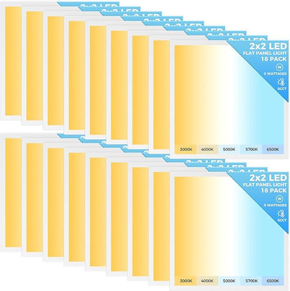 AIKVSXER 18 Pack 2x2 LED Flat Panel Light, Flush Mount Ceiling Light Kitchen by AIKVSXER