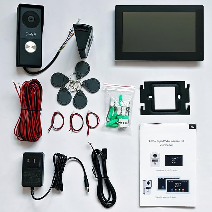 2 Wires Video Door Phone intercom doorbell System, 7 Inch Touch Screen Monitor - Image 10