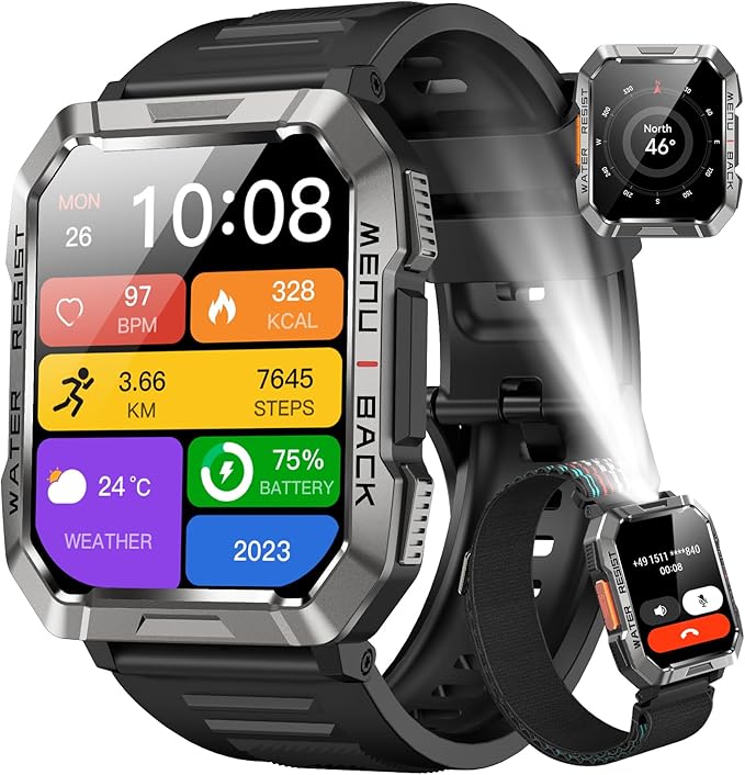 Military Smart Watch for Men, Outdoor Sports Smartwatch by Blackview