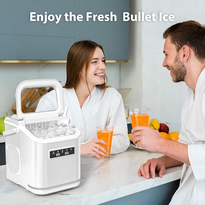 Countertop Ice Maker Machine, Portable Compact Small Bullet Ice Maker - Image 8