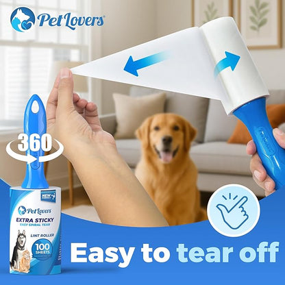 PetLovers Extra Sticky Lint Roller Ultimate Value Set 400 Sheets - Image 5