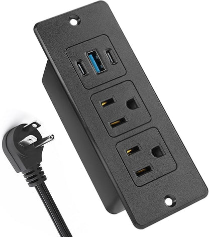 Recessed Power Strip USB, 20W Fast Charging Furniture Outlet by Havorbit