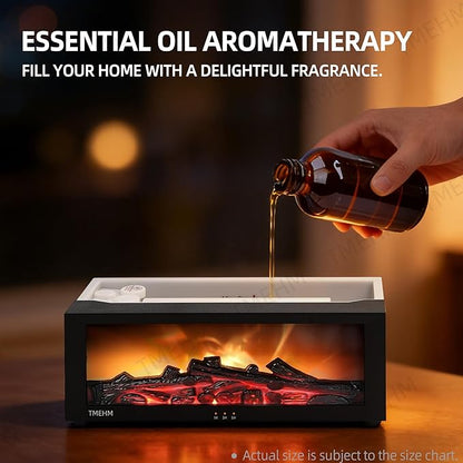 Fireplace Flame Air Diffuser Humidifier, 7 Colors Aromatherapy Essential Oil - Image 4