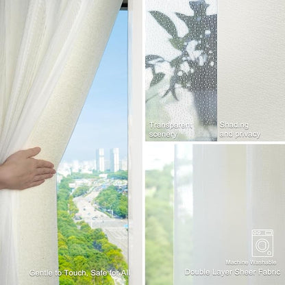 Blindify Motorized Sheer Vertical Blinds, Light Filtering Smart Rechargeable - Image 3