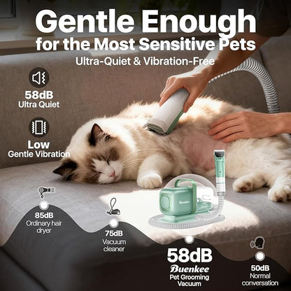 Dog Grooming Kit with Vacuum, 15000Pa Pet Hair Clipper and Shedding Brush - Image 6