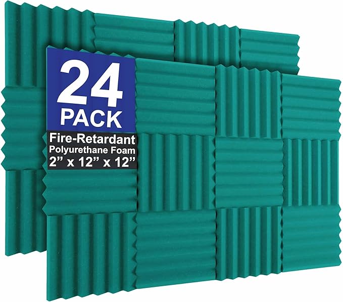 Foam Factory Inc 24 Pack Color Acoustic Foam Panel Studio Soundproofing Wedge by Unknown