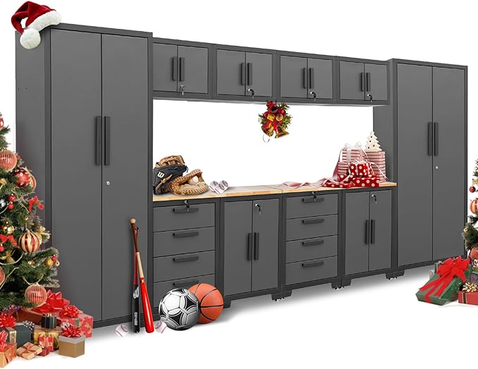 Torin 12 Piece Garage Storage Cabinet Set: Workshop Tool Organizer Chest - Image 2