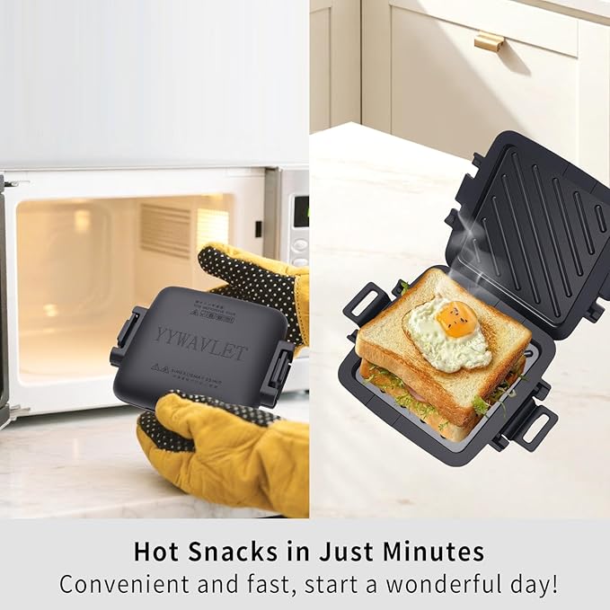 Microwave Sandwich Maker, Heat-Resistant Silicone Rubber Shell, Advanced - Image 4