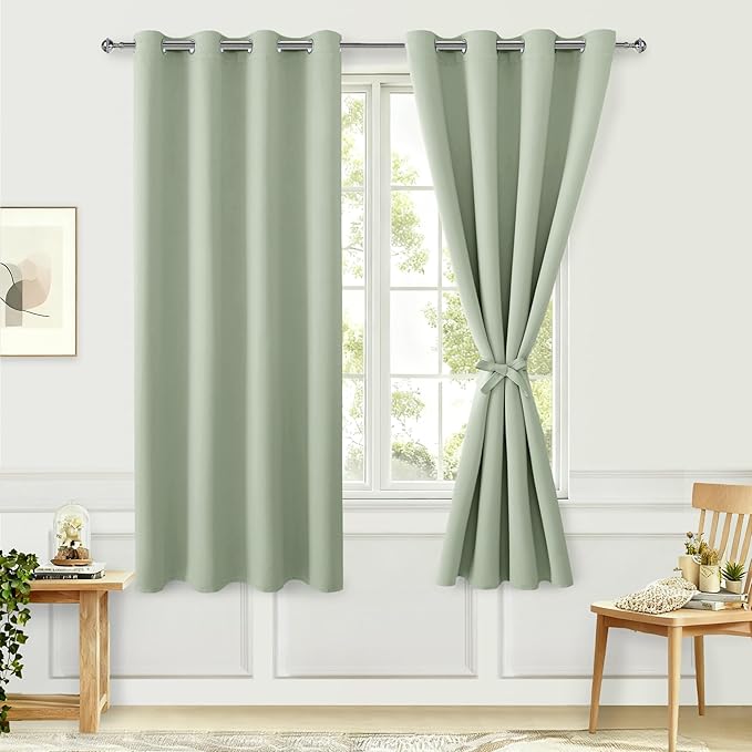 Hiasan Blackout Curtains for Bedroom, 52 x 63 Inches Length - Image 2
