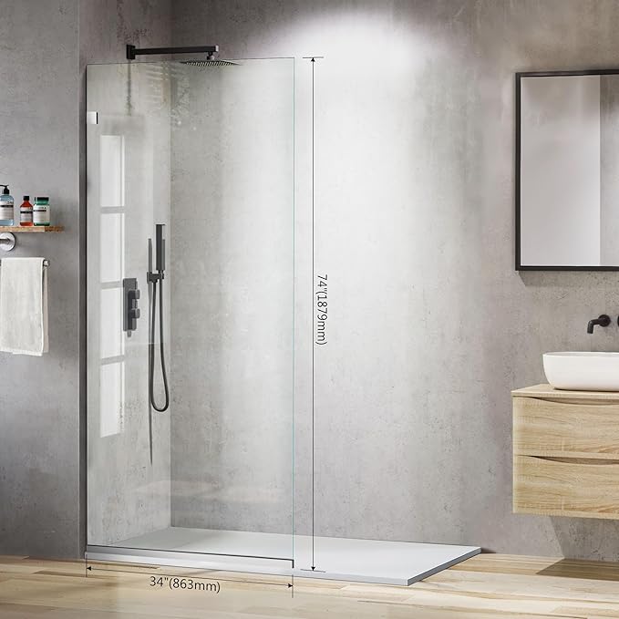 Bathroom Shower Glass Door 34 * 74" - Image 2