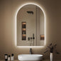 24"x36" Arched LED Lighted Bathroom Mirror with Lights | Fogless, Dimmable, 3 Color Changing, Shatterproof, Touch Sensor