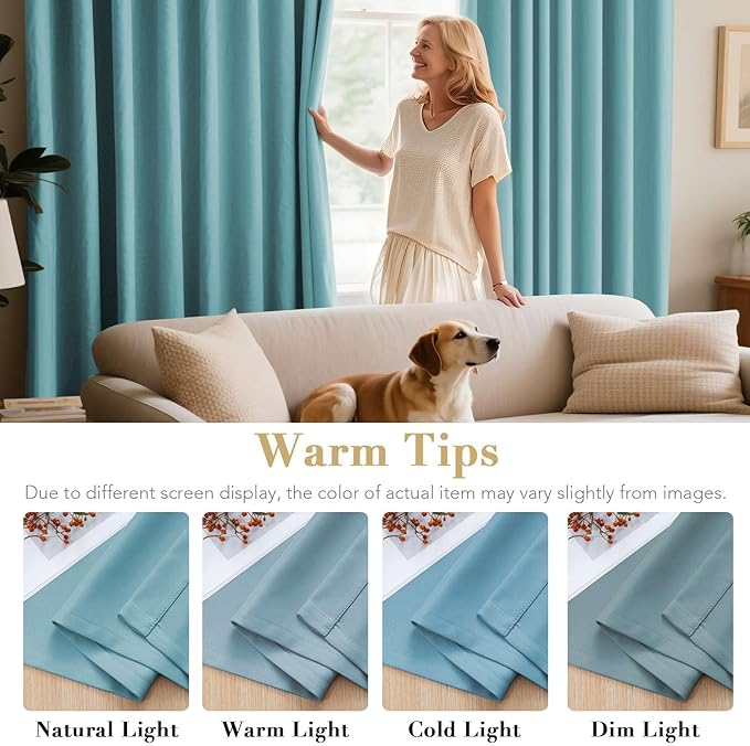 H.VERSAILTEX Blackout Aqua Curtains - Image 5