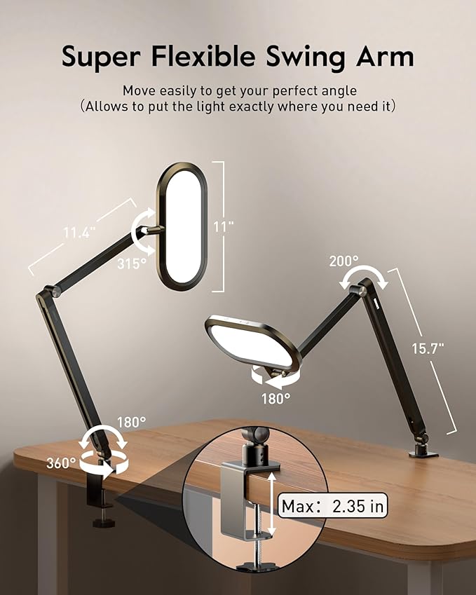 LED Desk Lamp for Home Office, Eye-Care Double-Sided Desk Light - Image 5