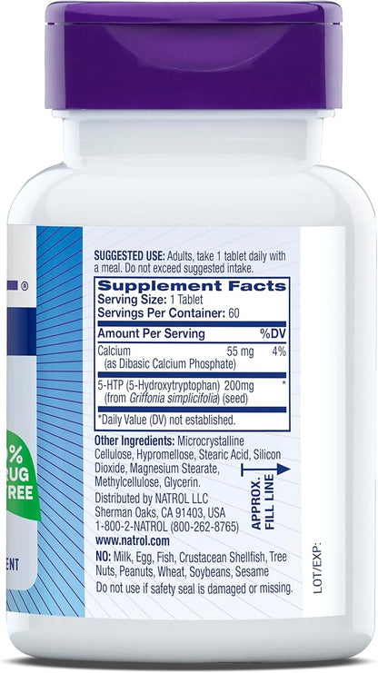 Natrol 5-HTP 200mg Dietary Supplement to Support a Balanced Mood, 60 Time - Image 9