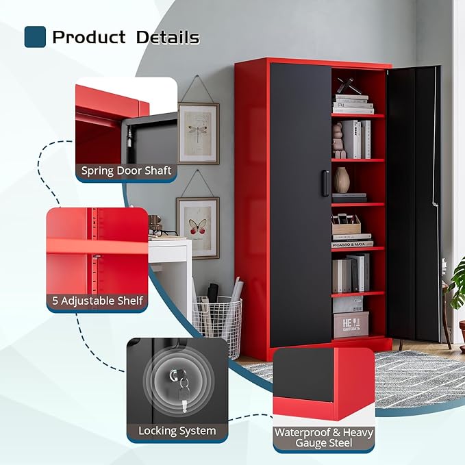 MIIIKO Metal Storage Cabinet - Image 6