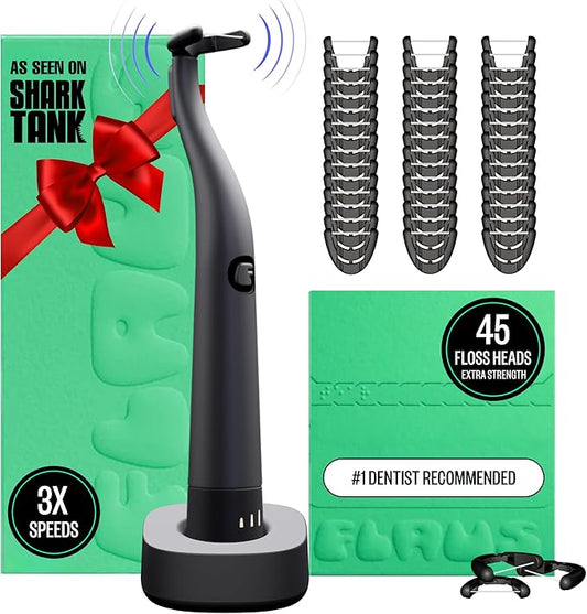 FLAUS Electric Flosser 3 Speeds + 45 Refill Heads Water Flosser Alternative by FLAUS