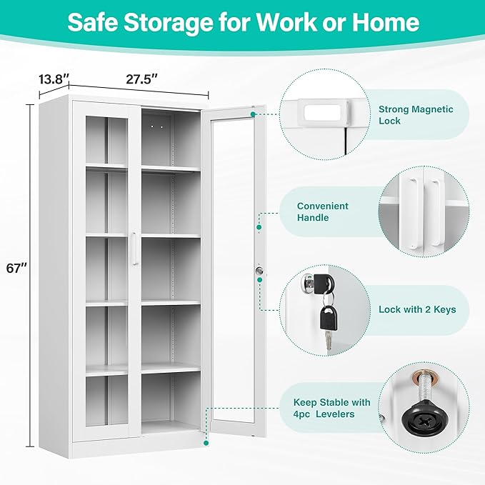 SISESOL Metal Storage Cabinet - Image 3