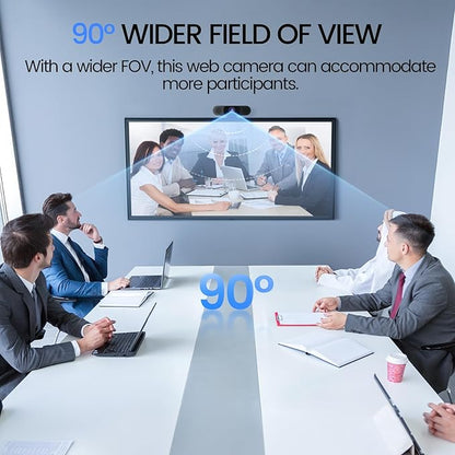EMEET 1080P Webcam with Microphone, C960 Web Cam, 2 Mics, 90° FOV, USB Type-A & - Image 4