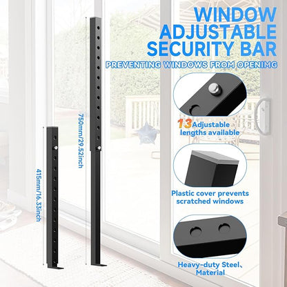 ZhouDaShu Adjustable Window Security Bars, Window Bars Security Inside Vertical - Image 2
